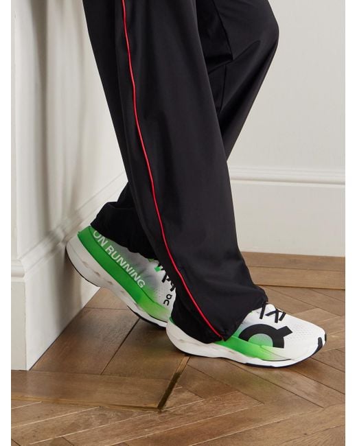 On Shoes Green Cloudboom Max Rubber-Trimmed Recycled-Mesh Sneakers for men