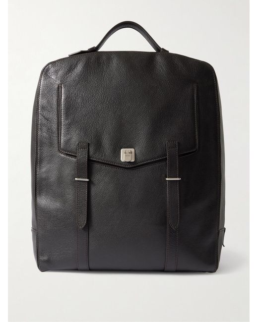 Metier Black Rider Full-Grain Leather Backpack for men