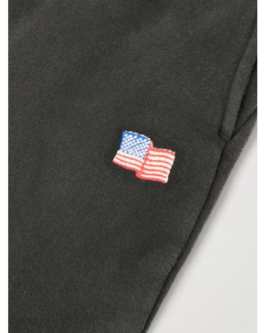 CHERRY LA Gray Hollywood Logo-Print Appliquéd Cotton-Jersey Sweatpants for men
