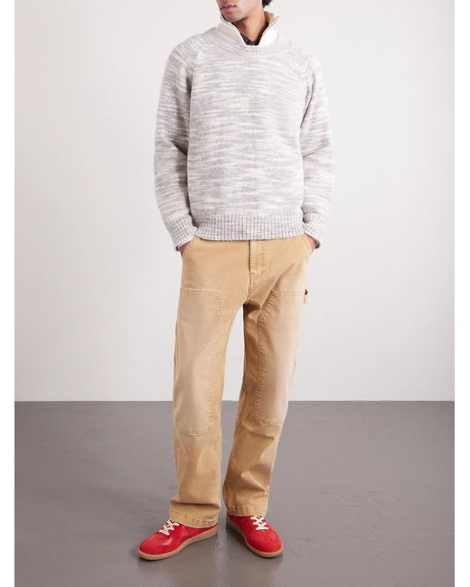 Corridor NYC White Space-dyed Alpaca And Pima Cotton-blend Sweater for men