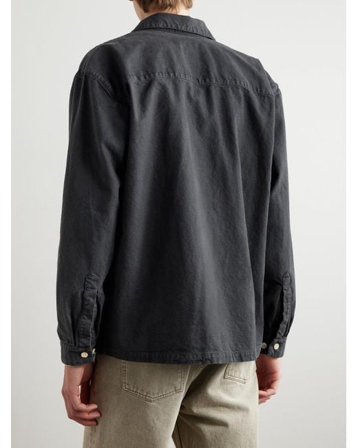 A Kind Of Guise Black Sayan Cotton Overshirt for men