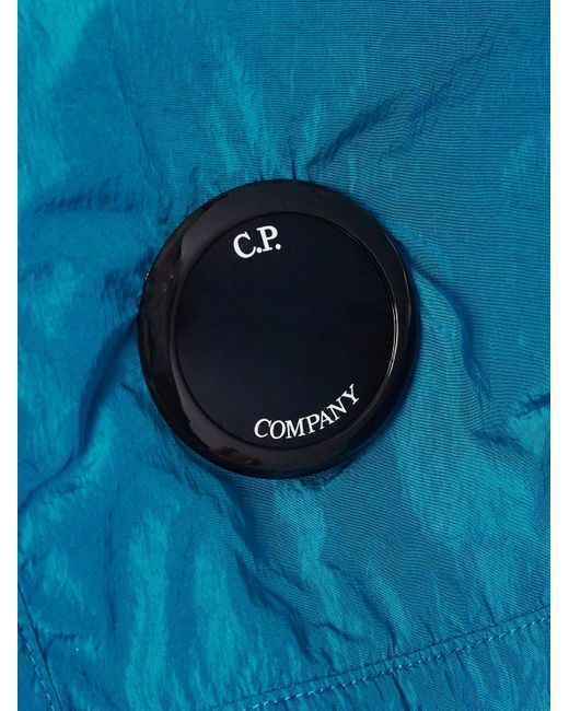 C P Company Blue Chrome Tapered Logo-appliquéd Shell Sweatpants for men