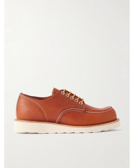 Red Wing Brown 8092 Moc Oxford Oiled-Leather Derby Shoes for men
