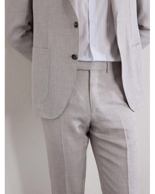 Zegna Natural Slim-fit Tapered Pleated Wool for men