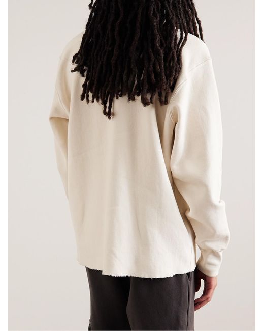 Les Tien Natural Heavyweight Structured-Fleece Cotton-Jersey Roll-Neck Sweatshirt for men