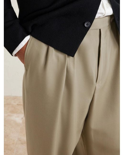 Dries Van Noten Natural Straight-Leg Wool And Mohair-Blend Twill Trousers for men