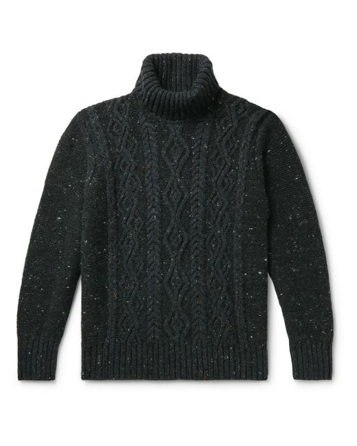Inis Meáin Cable-knit Donegal Merino Wool And Cashmere-blend Rollneck ...