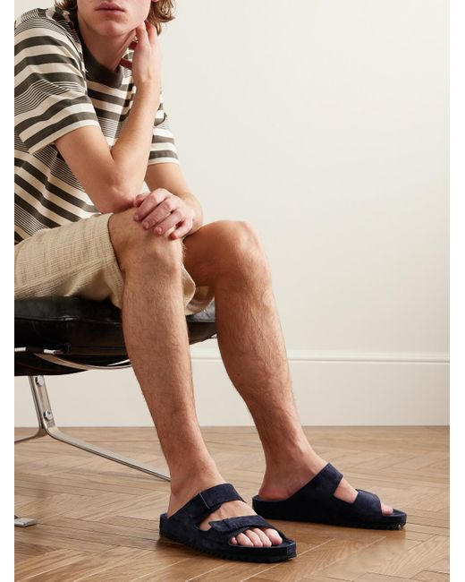 Officine Creative Blue Agora Suede Sandals for men