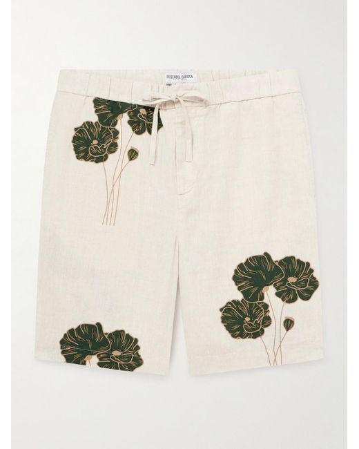 Shorts A Gamba Dritta di Frescobol Carioca in Natural da Uomo