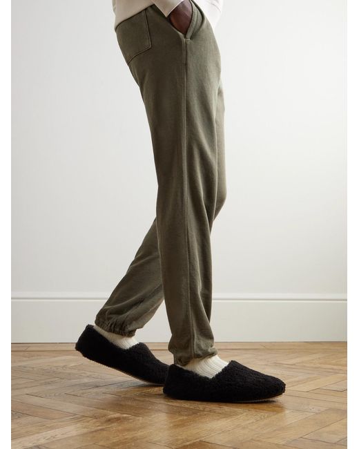 Mr P. White Shearling Slippers for men