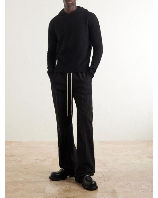 Rick Owens Blue Cashmere-blend Hoodie for men