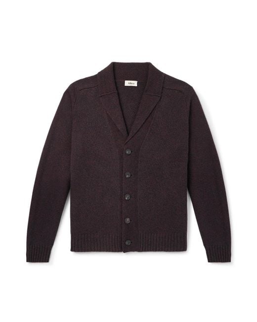 Altea Blue Shawl-Collar Wool And Cashmere-Blend Cardigan for men