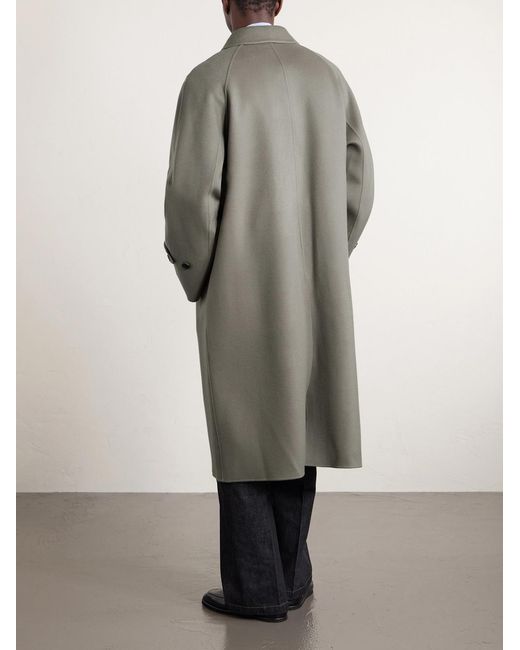 Auralee Natural Melton Wool Coat for men