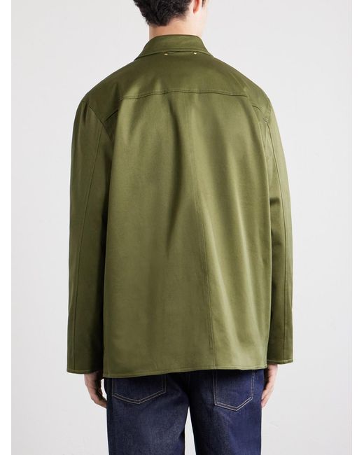 Paul Smith Green Stretch Cotton-twill Jacket for men