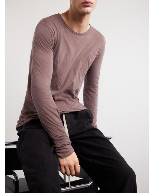 Rick Owens Pink Double Cotton T-Shirt for men