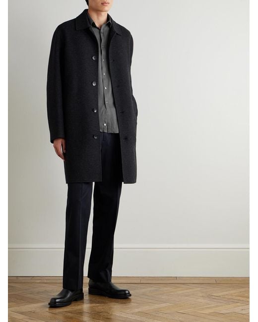 Canali Gray Cotton And Cashmere-Blend Shirt for men