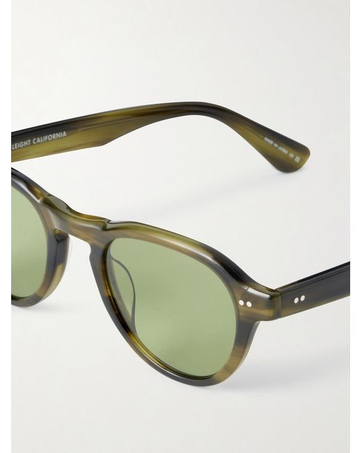 Garrett Leight Green Mcnally Oval-Frame Acetate Sunglasses for men