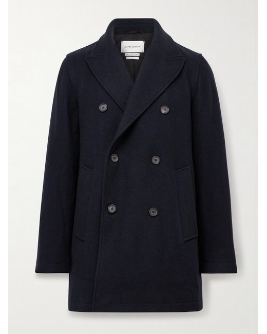 Cappotto Doppiopetto di Oliver Spencer in Blue da Uomo