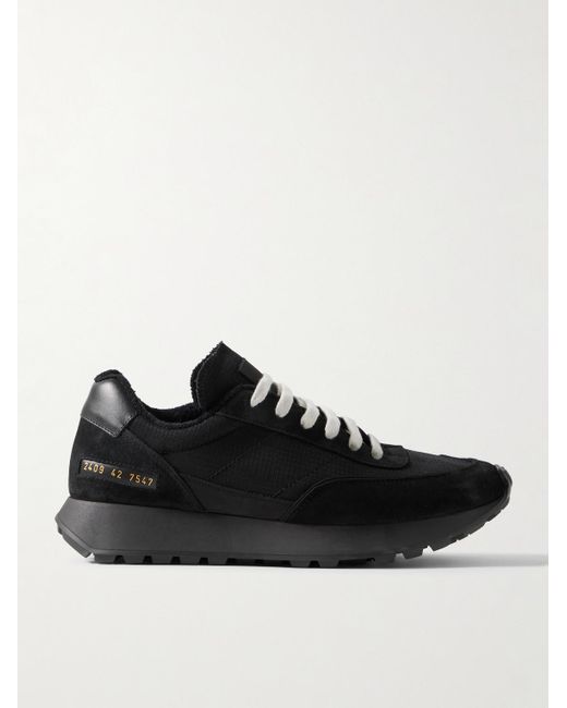 Sneakers in ripstop con finiture in pelle e camoscio Track Classic di Common Projects in Black da Uomo