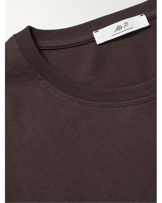 Mr P. Brown Relaxed-Fit Organic And Recycled Cotton-Jersey T-Shirt for men