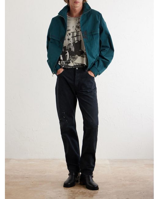 Enfants Riches Deprimes Blue Tommy Tonsil Straight-Leg Paint-Splattered Jeans for men