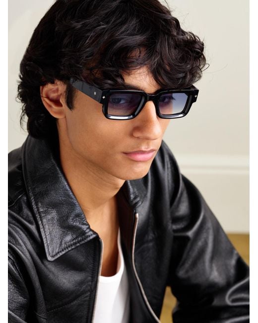 sato Blue Cervantes Square-frame Acetate Sunglasses for men