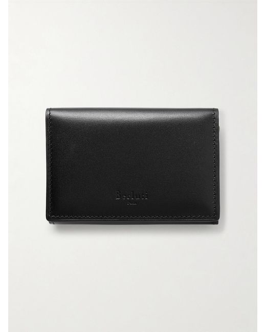Berluti Black Imbuia Neo Scritto Leather Bifold Cardholder for men