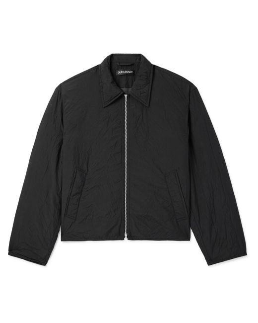 Our Legacy Black Slight Crinkled-Shell Blouson Jacket for men