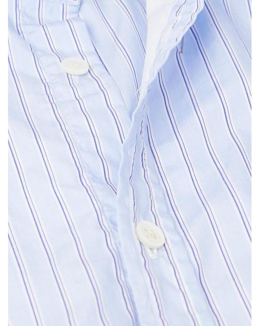 Massimo Alba Blue Genova Striped Cotton-voile Shirt for men