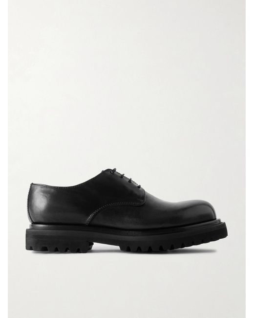 Officine Creative Black Volcov Leather Derby Shoes for men
