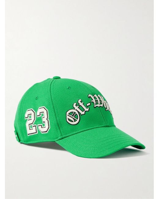 Off-White c/o Virgil Abloh Baseballkappe aus Twill mit Logostickerei in Green für Herren