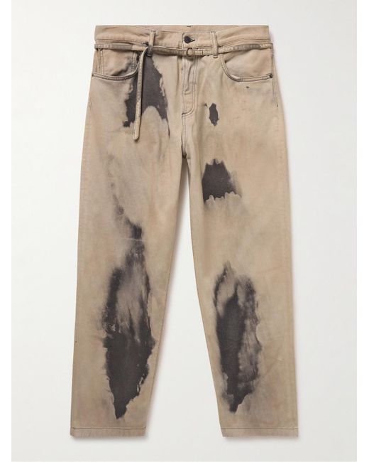 Acne Natural 1991 Toj Straight-leg Belted Tie-dyed Jeans for men