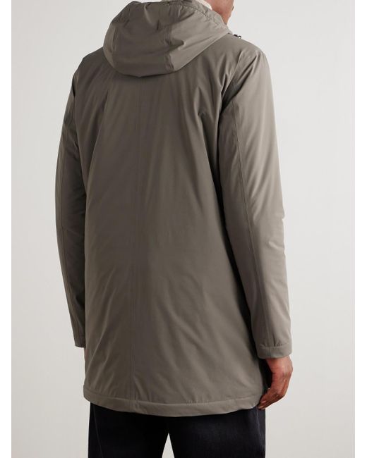 Herno Gray Padded Shell Hooded Parka for men
