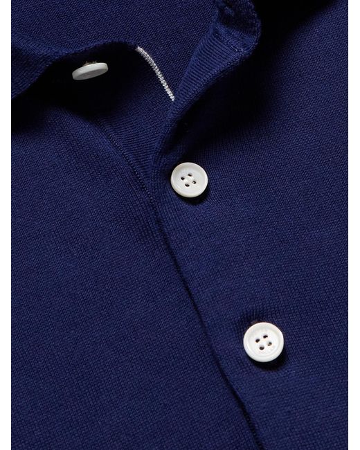 Peter Millar Blue Mariner Sea Island Cotton Polo Shirt for men