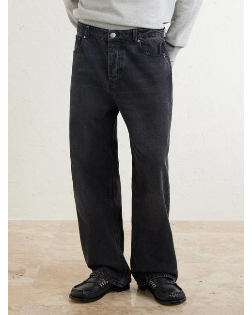 AMI Blue Straight-Leg Jeans for men