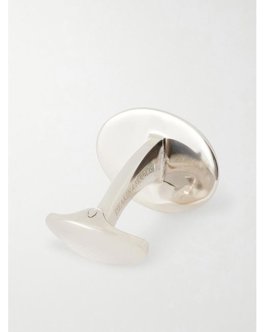 Deakin & Francis Natural Enamel Sterling Cufflinks for men