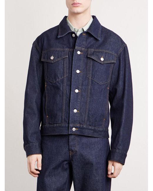 Dries Van Noten Blue Denim Trucker Jacket for men
