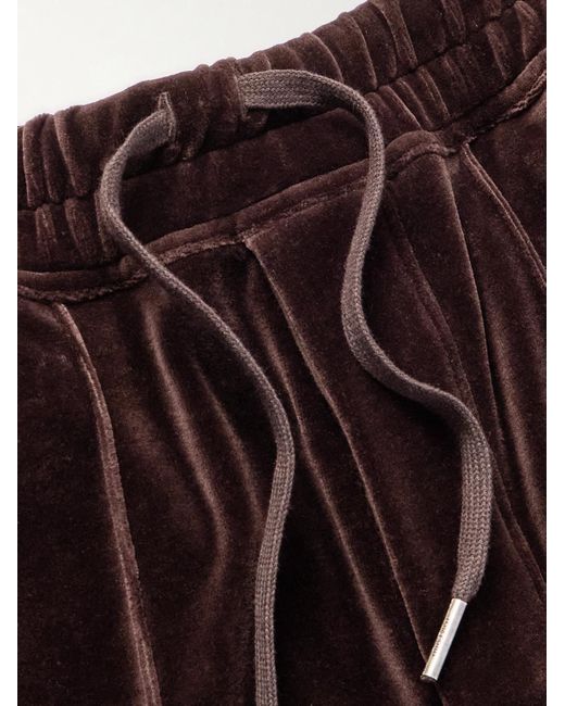 Tom Ford Gerade geschnittene Jogginghose aus Velours aus einer Baumwollmischung in Purple für Herren