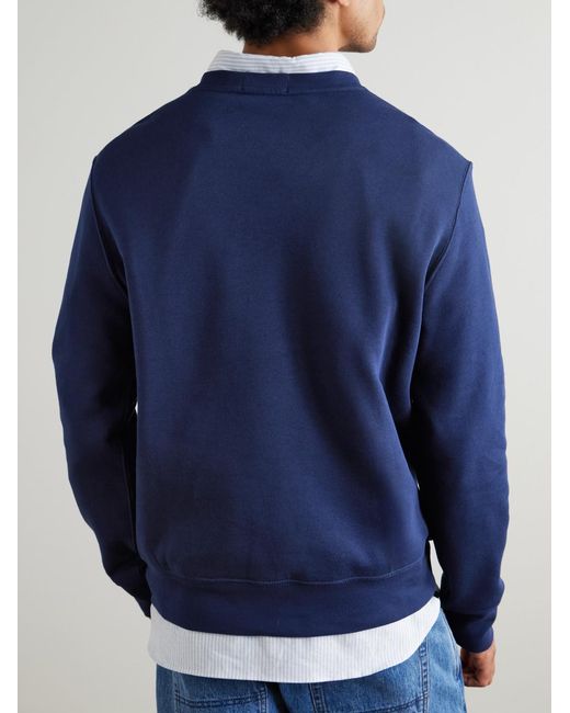 Polo Ralph Lauren Blue Printed Cotton-blend Jersey Sweatshirt for men