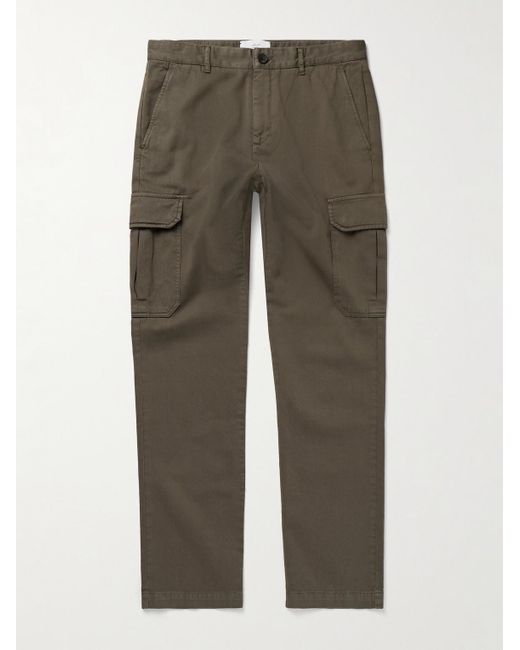 Mr P. Green Samuel Slim-Fit Straight-Leg Organic Cotton-Twill Cargo Trousers for men