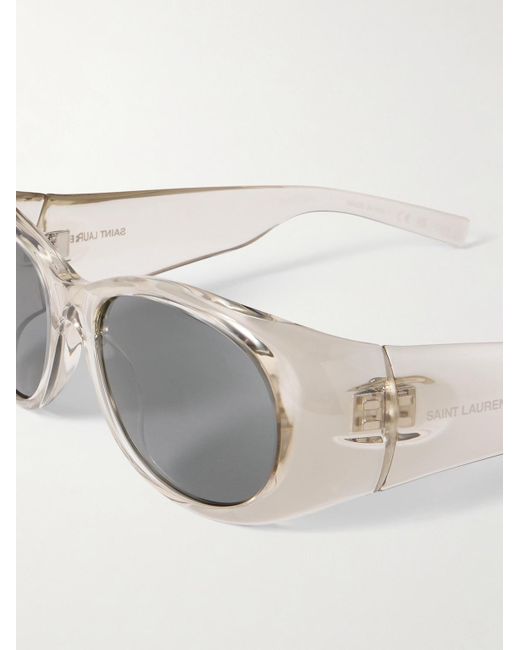 Saint Laurent Gray Round-frame Acetate Sunglasses for men