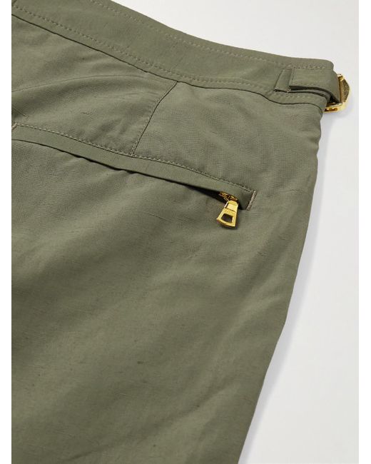 Orlebar Brown Green Bulldog Slim-fit Mid-length Swim Shorts for men