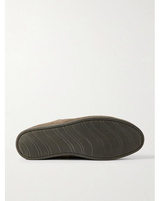 STÒFFA Brown Suede Slippers for men