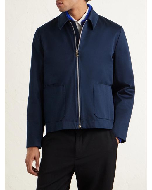 Paul Smith Blue Cotton-blend Twill Jacket for men