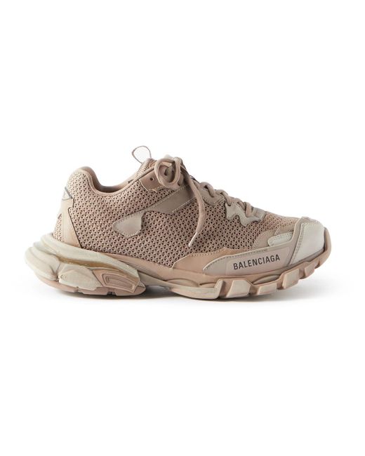 Balenciaga Synthetic Track.3 Distressed Mesh in Brown for Men | Lyst