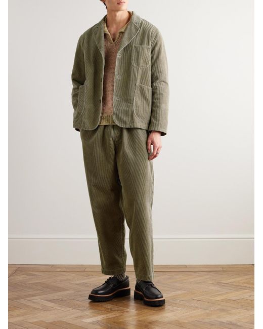 YMC Green Scuttlers Cotton And Linen-blend Corduroy Blazer for men
