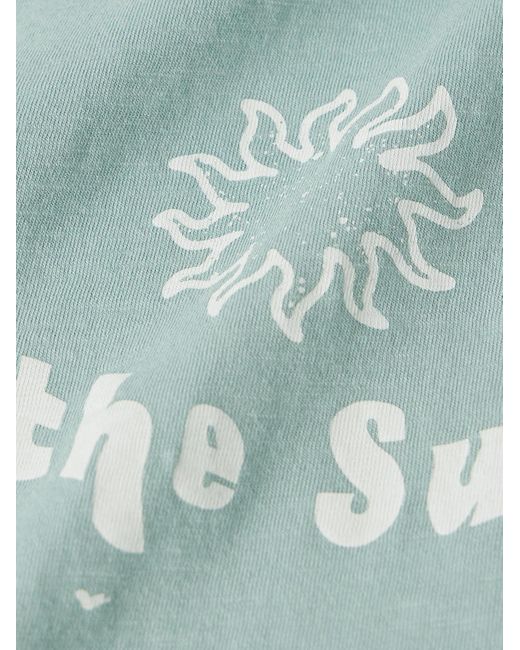 Hartford Blue Fun Sun Printed Slub Cotton-jersey T-shirt for men