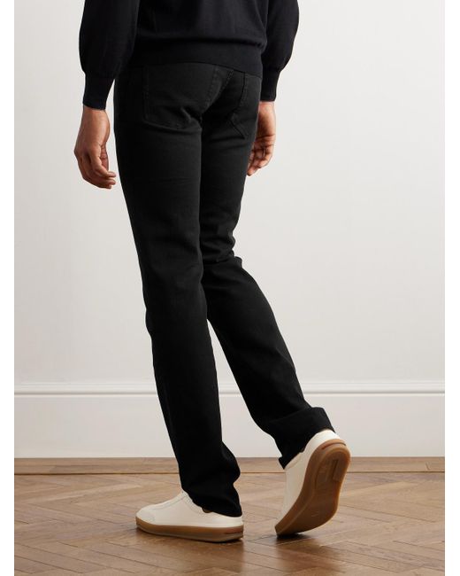 Brioni Black Maribel Slim-fit Straight-leg Jeans for men