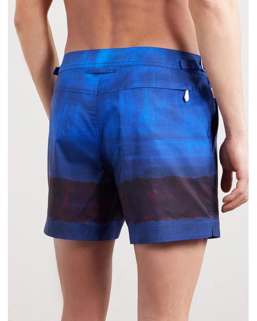 Tom Ford Blue Straight-Leg Mid-Length Dégradé Swim Shorts for men
