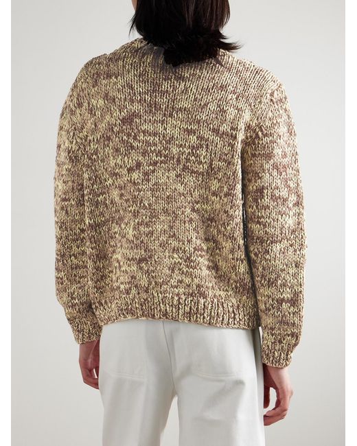 Federico Curradi Natural Ribbed Mulberry Silk Sweater for men